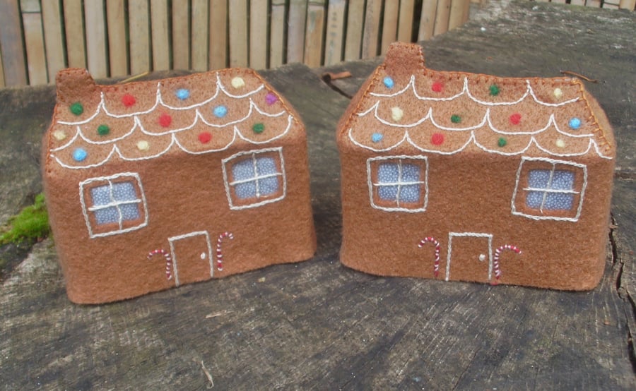 TWO GINGERBREAD HOUSES
