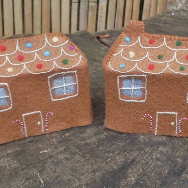 TWO GINGERBREAD HOUSES