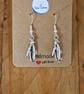 Handmade Antique Silver Penguin Drop Earrings