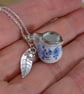 Sterling silver mini jug and leaf pendant ,necklace  - Image 4
