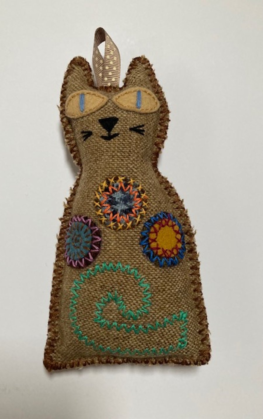 Cat shaped , Krazy Katz, dried lavender filled hanging house decoration
