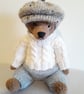 Knitted Mohair Bear, Traditional Teddy Bear 