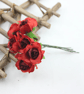 (SF002 red)  30 pcs, 2cm Fabric Artificial Flowers  