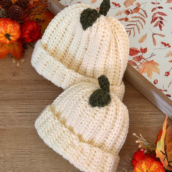 Baby Cream Pumpkin Hat