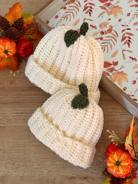 Baby Cream Pumpkin Hat