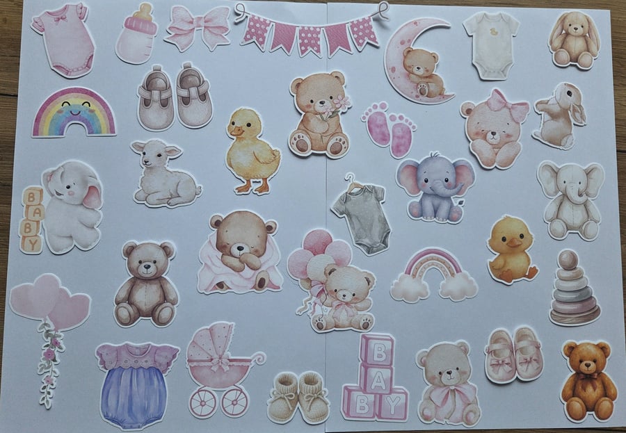 Baby Girl Scrapook Stickers 