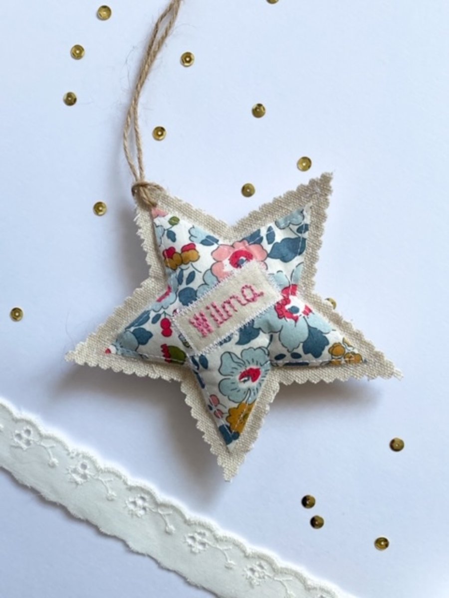 Personalised star door hanger gift
