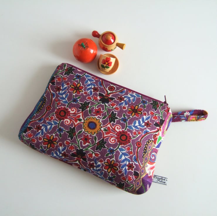 Craft sale Make up or toiletries bag made from ... - Folksy