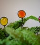 Stained glass flower pot plant stake, all rainbow colours sun catcher, plant acc - Image 2