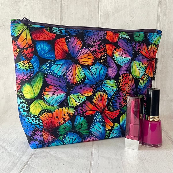Makeup bags colourful butterflies 