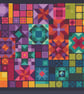 328 - Patchwork Quilt Block Cross Stitch Pattern: Ocean Coral Folk Art (PDF) - Image 3