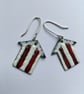 Hand Enamelled Broad Stripe Earrings  - Image 2
