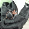 Copper Butterfly Shawl Pin