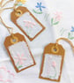 Hand Embroidered Gift Tags - Small - Set of Three -  - Image 1