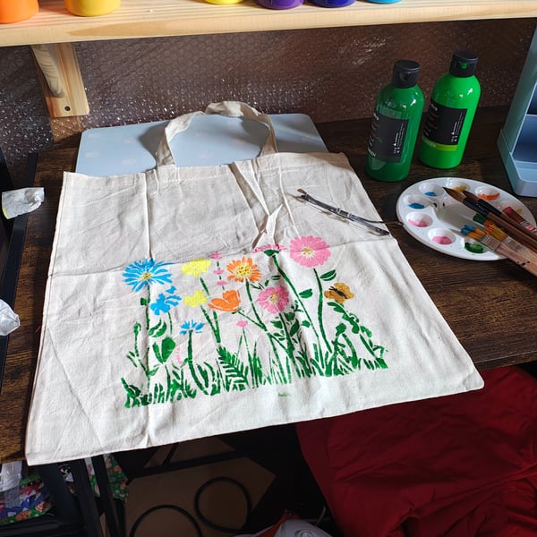 Hand painted tote bags