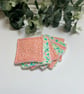 Reusable Face Pads, Pack of 7 - Green & Orange Floral - Image 2