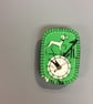 Retro dog fabric ‘smallest’ clock- terrier - Image 1