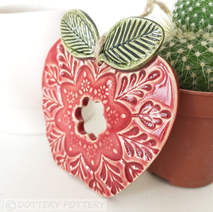 Ceramic Apple decoration Thank You Teacher Gift... Folksy