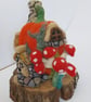 Needle Felted Pumpkin House Ornament, Woodland Fairy Cottage, Autumn Decor  - Image 3