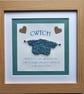 Cwtch Definition Framed Picture with Knitted Jumper 