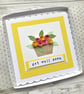 Get Well Soon card - quilled rose basket - boxed card option - Image 4