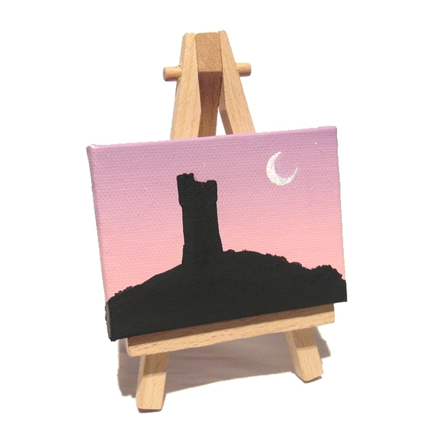 Sold Castle Hill at Dusk Original Mini Art