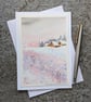 Snowy Meadow. Blank Card. Original Painting. 260220