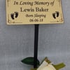 Gold Garden Memorial Plaque-Baby Memorial Plaque-Grave Plaque-Memorial Marker