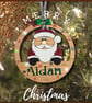 Personalised Christmas Decoration - Father Christmas Hanging Ornament - Image 4