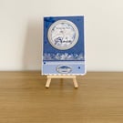 Handmade Silver Foiled Luxury 7" x 5" Condolence Card