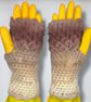 Crocheted Fingerless Dragon Scale Gloves - Image 4