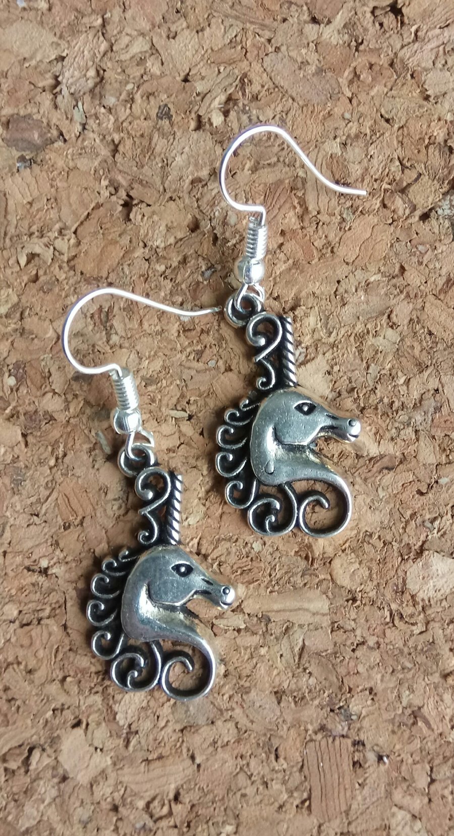  Tibetan Silver Unicorn Earrings