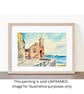 Original ACEO Miniature Watercolour Painting Kingsand Clock Tower Cornwall - Image 4