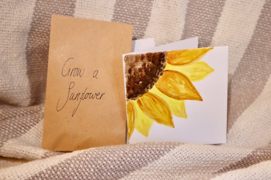 Sunflower Card and Seeds - grow your own gift