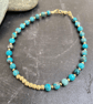 Turquoise & Gold Vermeil Stacking Bracelet - Image 1