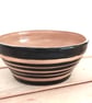 Pottery black striped serving food bowl - Image 4
