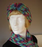 Set Of Cross Over Scarf And Turban Headband In Multi Colour Aran Yarn (R867) - Image 6