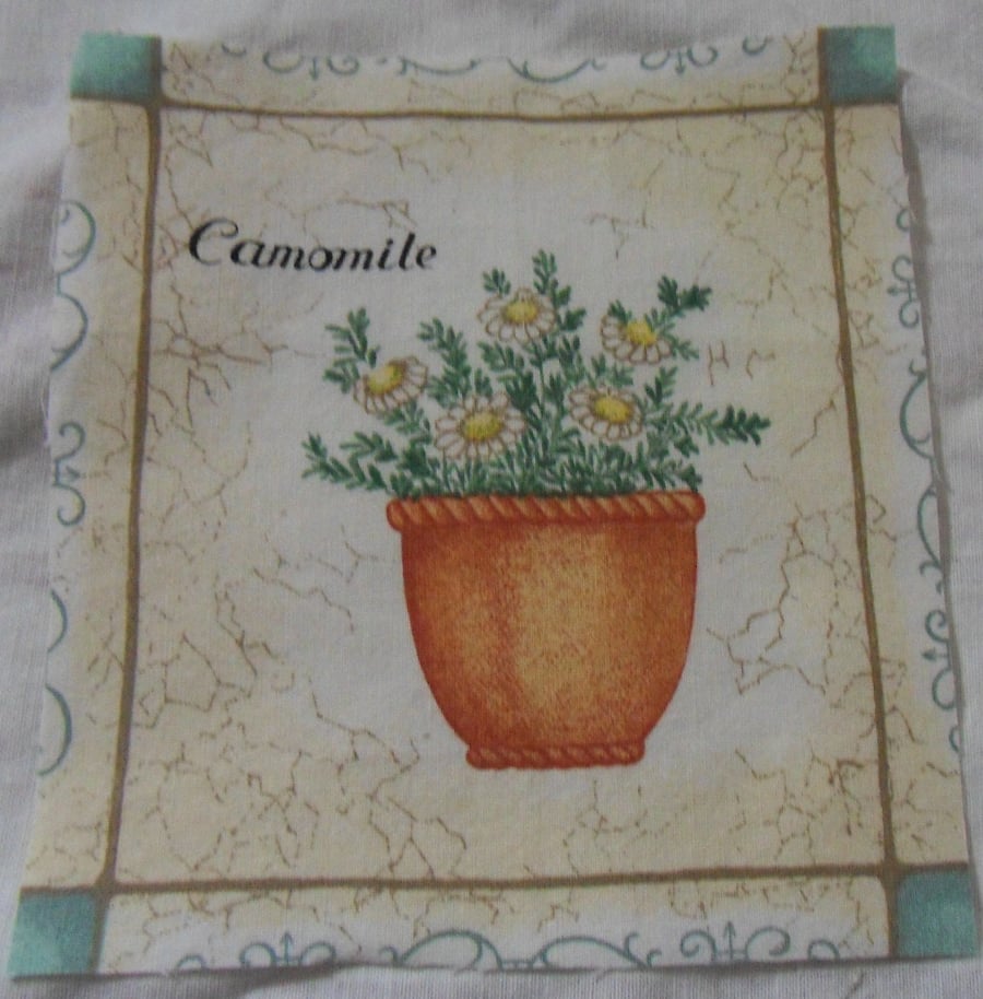 100% cotton fabric.  Camomile.  Sold separately, postage .62p for many