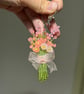 Handmade beaded flower bouquet keychain