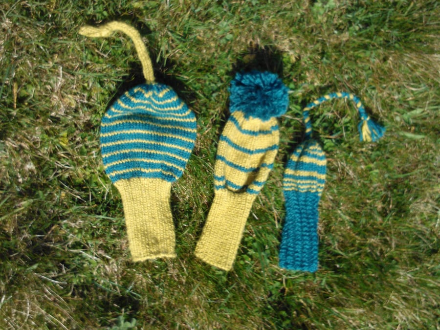 Knitting pattern for golf club covers - digital pattern ckc008