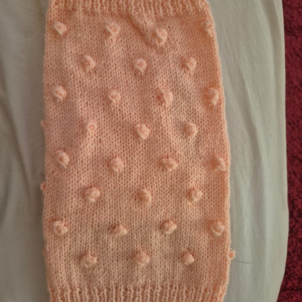 Hand knitted dog coat 