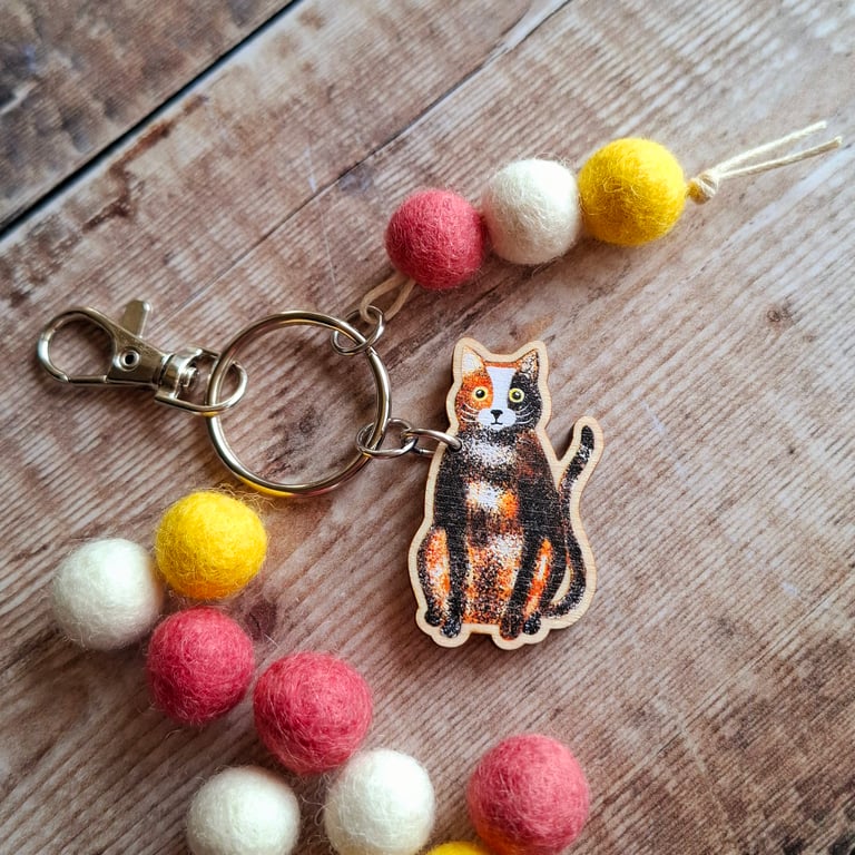 Calico Cat Bag Charm