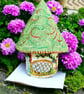 Felt Fairy Cottage Keepsake Embroidered Pot