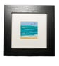 Framed textile needle felted picture, 4"x4", tranquil sea - Image 2