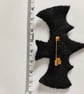 Handmade black bat brooch - Image 3