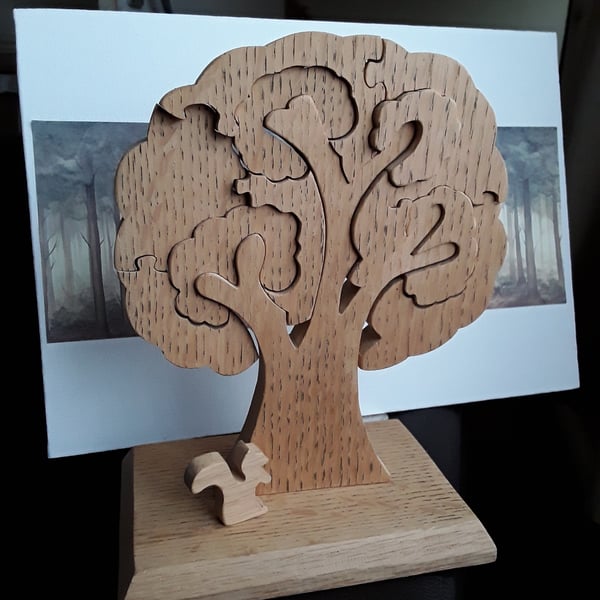 Oak Tree  Solid  Oak Puzzle 