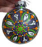 Hand painted dot mandala Halloween ornament