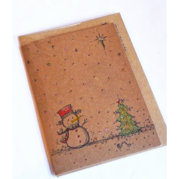 Hand Drawn Design Christmas Card