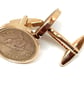 70th Birthday 1956 Gift Farthing Coin Cufflinks,Two tone design 70th Anniversary - Image 2