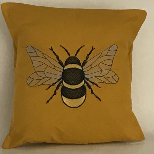  Ornate Bee Embroidered Cushion Cover